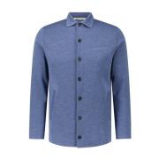 Maurizio Baldassari Ren ull overshirt Blue, Herr