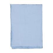 Valentino Garavani Monogrammed VLogo Shawl Blue, Dam