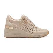 Marco Tozzi Beige Sneakers för kvinnor Beige, Dam