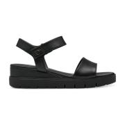 Tamaris Svarta Casual Öppna Platta Sandaler Black, Dam