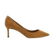 Jimmy Choo Suede Romy 60 Pumps Brown, Dam