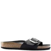 Birkenstock Svarta Madrid Platta Sandaler Kvinnor Black, Dam