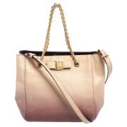 Salvatore Ferragamo Pre-owned Pre-owned Laeder totevskor Beige, Dam