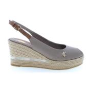 U.s. Polo Assn. Beige Platta Sandaler Alyssa004 Tau002 Gray, Dam