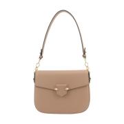 Pourchet Paris Elegant Trotter Handväska med Lås Beige, Dam