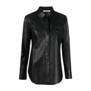 Chloé Svart Läderskjorta Black, Dam