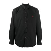 Polo Ralph Lauren Svart Oxford Skjorta Casual Stil Black, Herr