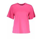 Cavalli Class Rosa Logotryck Bomull T-shirt Pink, Dam