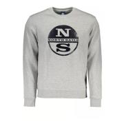 North Sails Logo Print Bomullströja Gray, Herr