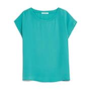 Maliparmi Flytande Crepe Boxy Skjorta Green, Dam