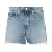 Frame Rå Fray Denim Shorts Blue, Dam