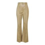 Nanushka Wide Trousers Brown, Dam