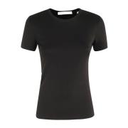 Helmut Lang Klassisk Shrunken Tee Black, Dam