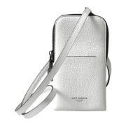 Dolce & Gabbana Vit Läder Crossbody Telefonväska White, Herr