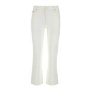 Tory Burch Stretch Denim Jeans White, Dam