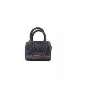 Pompei Donatella Python Print Mini Tote Väska Blue, Dam