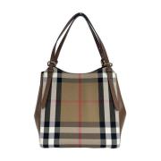 Burberry Check Toteväska med Tan Accents Multicolor, Dam