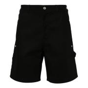 Courrèges Svarta Sailor Denim Shorts Black, Herr