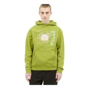 Brain Dead Eld Huvtröja Bomullsfleece Green, Herr