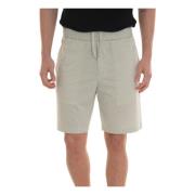 Hindustrie Randig Bermuda Shorts Elastisk Midja Jogging Stil Green, He...