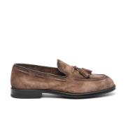 Alexander Hotto Brun Mocka Loafer med Tassels Brown, Herr