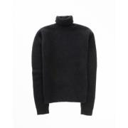 Roberto Collina Kashmir Silke Turtleneck Tröja Black, Herr