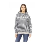 Baldinini Randig Trend Sweatshirt med Logotyp Multicolor, Dam