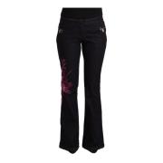 Exte Svarta Flared Jeans Black, Dam