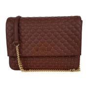 Baldinini Studded Leather Crossbody Bag Brown, Dam