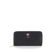 Thom Browne Svart Continental Zip Plånbok med RWB GG Tab Black, Dam