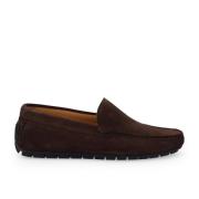 Sangiorgio Mörkbruna Moccasins Stiligt Komfort Brown, Herr