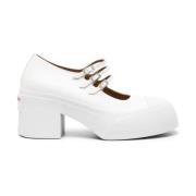 Marni Vita platta skor med gummispets White, Dam