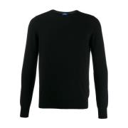 Barba Svart Cashmere Tröja Långärmad Black, Herr