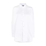 Polo Ralph Lauren Vit Knapp Fram Skjorta Casual Stil White, Dam