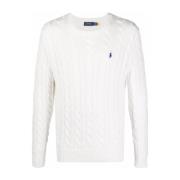 Ralph Lauren Vit Pullover Tröja White, Herr