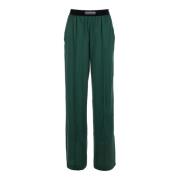 Tom Ford Grön Silke Satin PJ Byxor Green, Dam