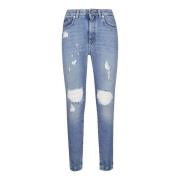 Dolce & Gabbana Audrey Denim Stretch Jeans med Revor Blue, Dam