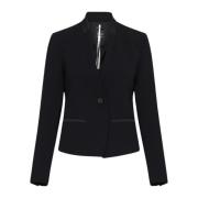 Marella Svart Crêpe Blazer Miranda Black, Dam