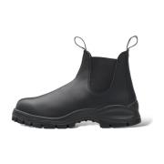 Blundstone Svarta Lug-stövlar med premiumläder Black, Herr