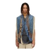 Comme des Garçons Trompe LOeil Double-Breasted Blazer Blue, Herr