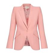 Alexander McQueen Blazer med fickor Pink, Dam