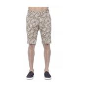 PT Torino Mönstrade Beige Bermuda Shorts Beige, Herr