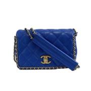 Chanel Vintage Pre-owned Laeder crossbodyvskor Blue, Dam