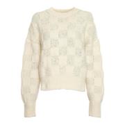 Anine Bing Round-neck Knitwear Beige, Dam