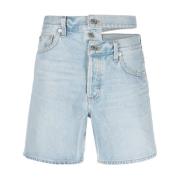 Agolde Denim Shorts Blue, Dam