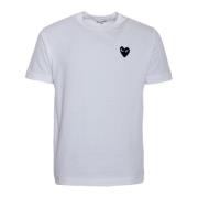 Comme des Garçons Play Hjärt Patch Casual T-shirt White, Herr