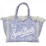 MC2 Saint Barth Colette Liberty Canvas Handväska med Fransar Multicolo...