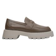 Estro Kvinnors Brun Läder Chunky Platform Loafers Er00113302 Brown, Da...