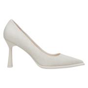 Estro Kvinnors Ljus Beige Denim Pumps med en Stabil Klack Er00114626 B...