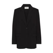 Modström Avslappnad Passform Svart Blazer Black, Dam